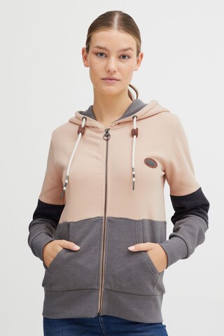 Oxmo Zip-Up Hoodie 'Kate' in Pink: front