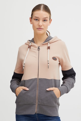 Oxmo Kapuzensweatshirtjacke 'Kate' in Pink: predná strana