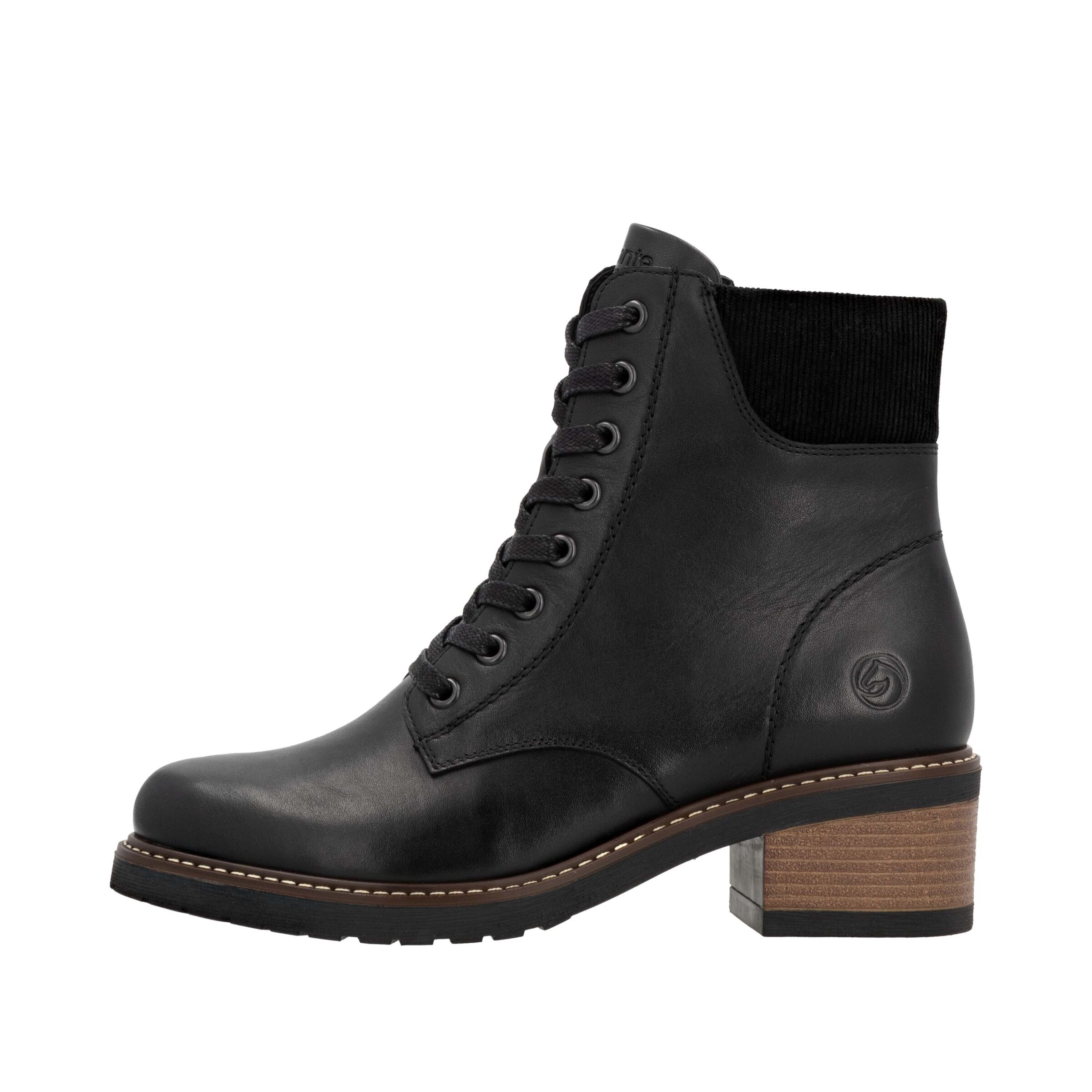 Bottes à lacets 'D1A70' REMONTE en noir : devant