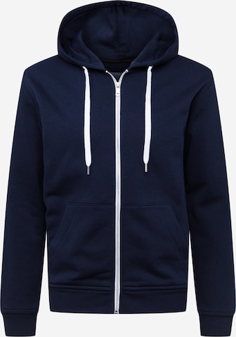 QS by s.Oliver Zip-Up Hoodie in Blue: front