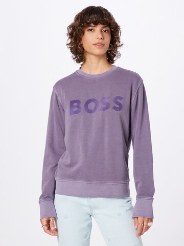 BOSS Orange Sweatshirt 'Elaboss' in Purple: front