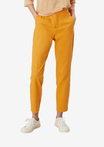s.Oliver Pleat-Front Pants in Orange: front