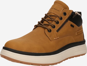 TOM TAILORČizme na vezanje - smeđa boja: prednji dio