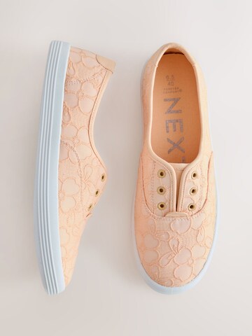 Next Slip on boty – oranžová