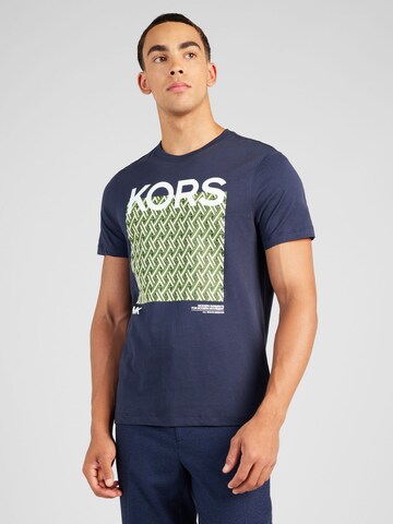 T-Shirt 'LATTICE' Michael Kors en bleu : devant