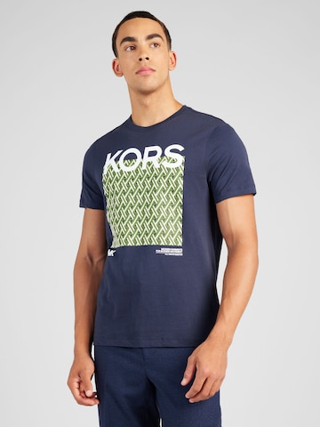 Tricou 'LATTICE' de la Michael Kors pe albastru: față