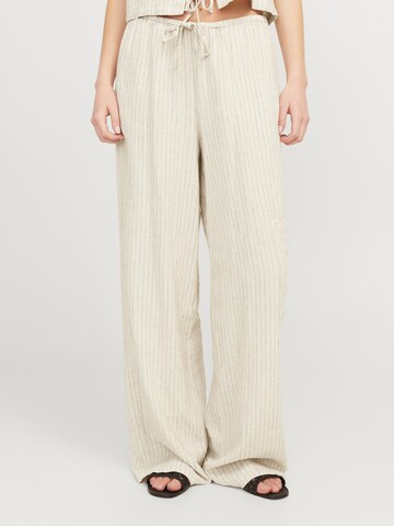 JJXX Wide leg Παντελόνι 'JXBREEZE FLORA SUMMER' σε γκρι: μπροστά