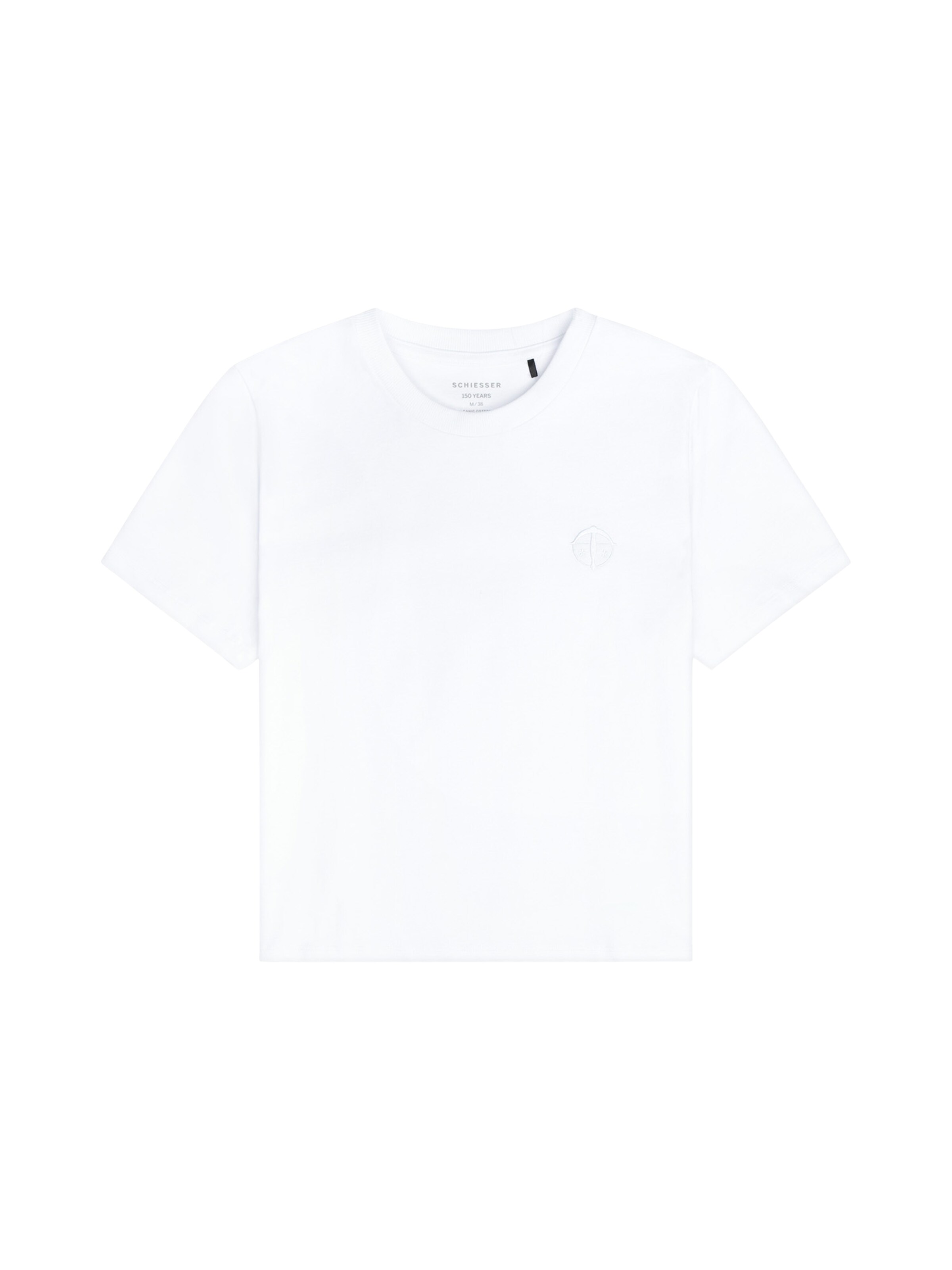 SCHIESSER Shirt ' SCHIESSER 150 YEARS ' in White: front