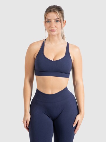 Bustier Soutien-gorge de sport Smilodox en bleu : devant