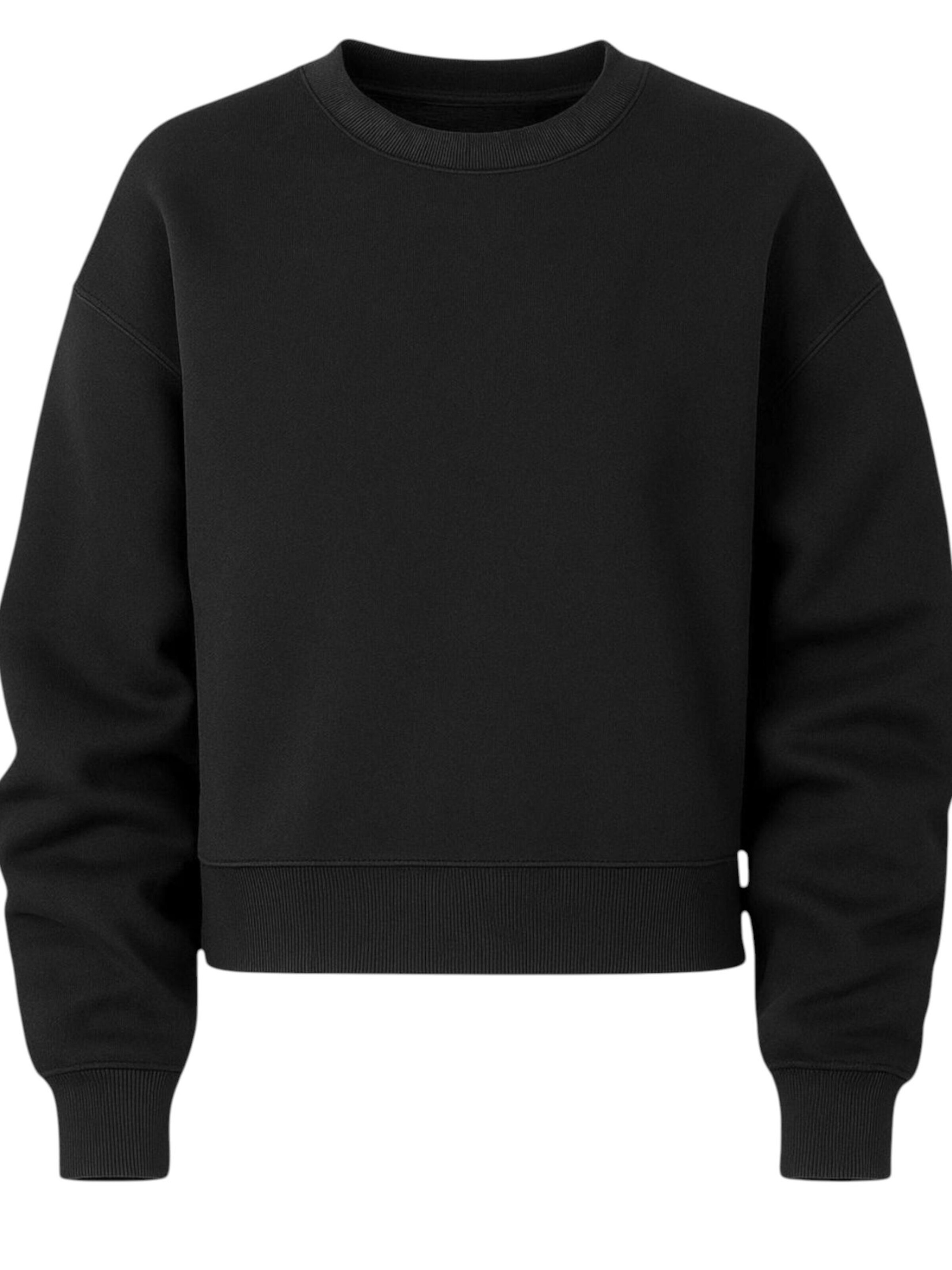 Pull-over oversize 'CozyEssential Sweater' fashionshowcase en noir : devant