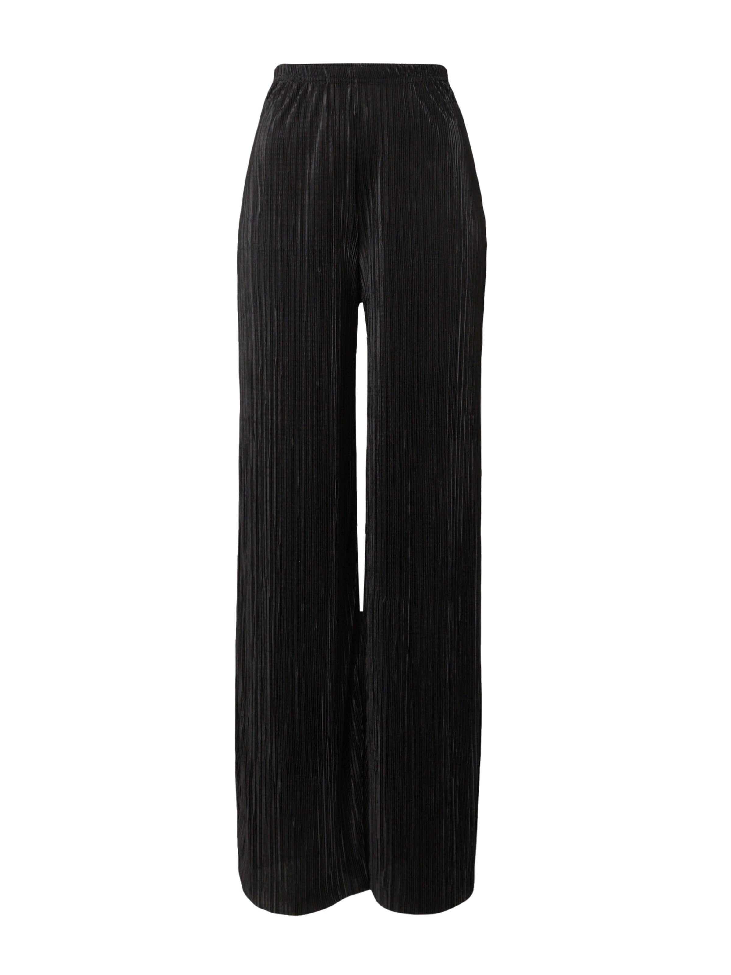 Nasty Gal Широки крачоли Панталон в черно: отпред