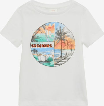 s.Oliver Shirt in Wit: voorkant