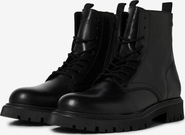 Botine 'DIXON' de la JACK & JONES pe negru: față