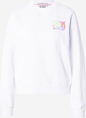 SCOTCH & SODA Sweatshirt in White: front