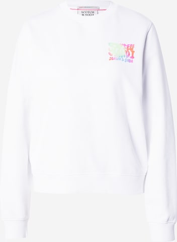 SCOTCH & SODA Sweatshirt in White: front