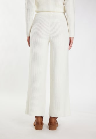 DreiMaster Vintage Široke hlačnice Hlače | bela barva