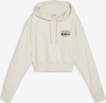 PUMA Athletic Sweatshirt in White: front