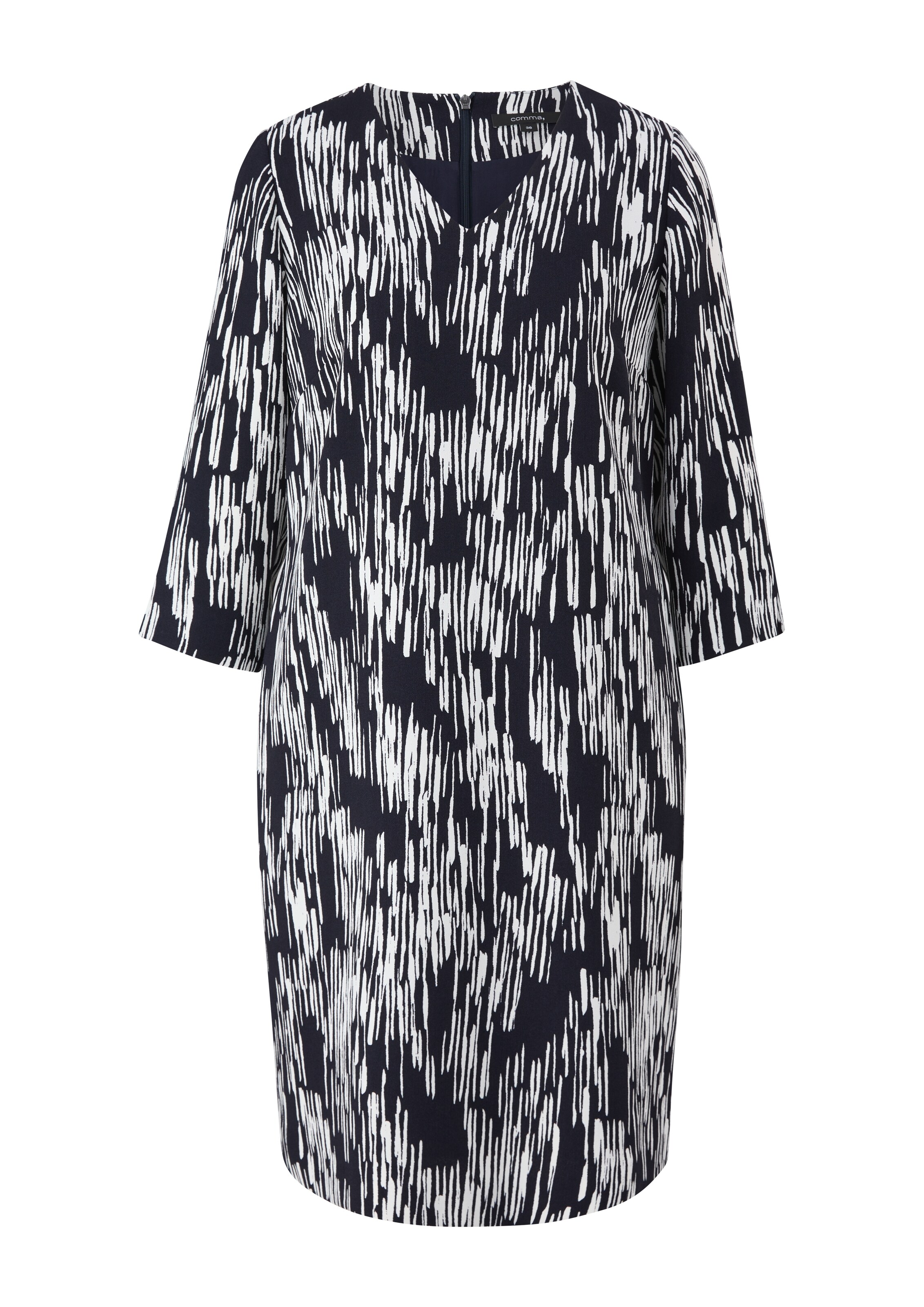 COMMA Jurk in Blauw: voorkant