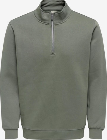 Only & Sons Sweatshirt 'Connor' in Grün: Vorderseite