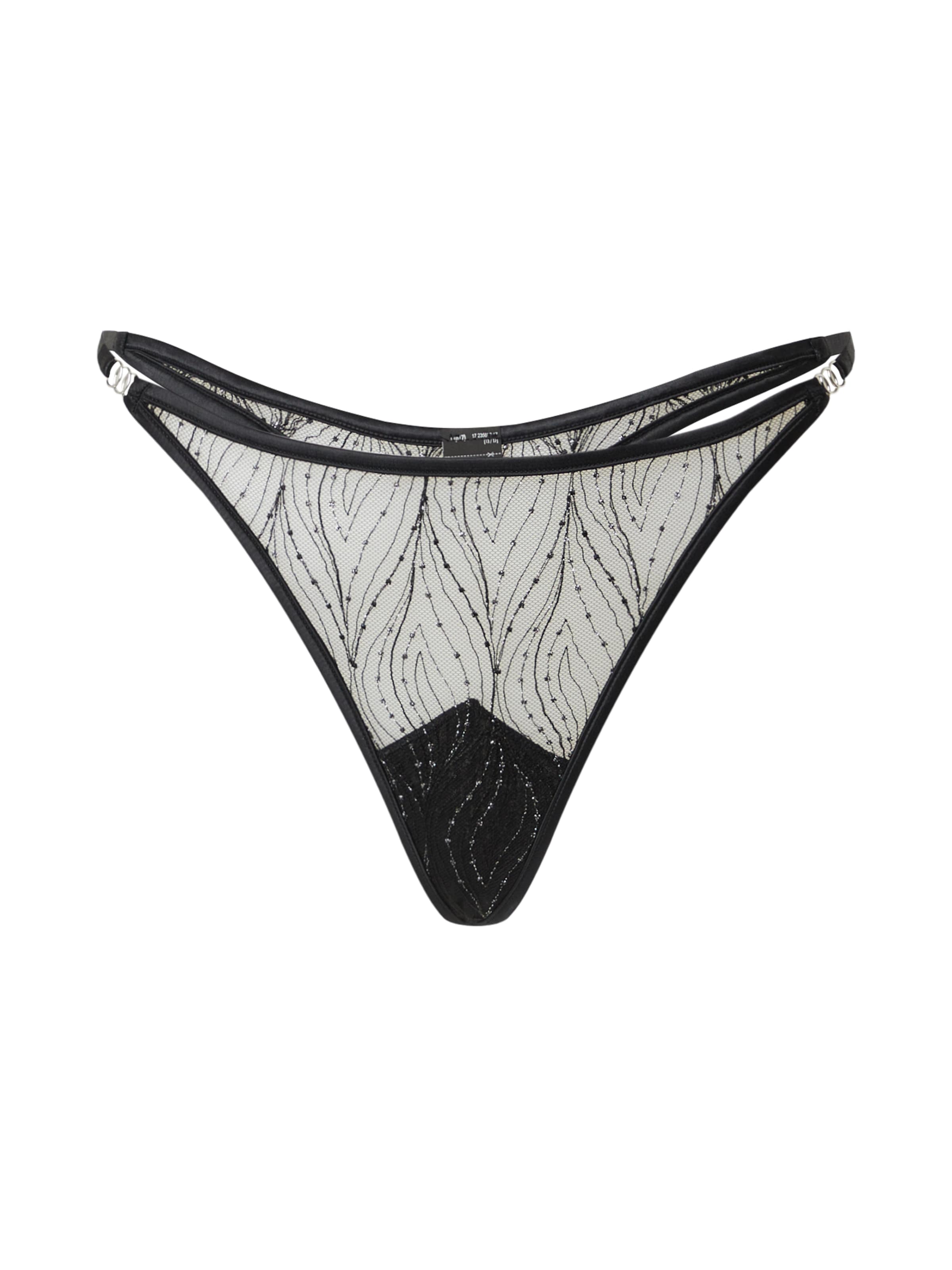 Women' Secret Thong in Black: front