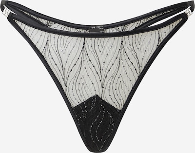 Women' Secret String in schwarz / silber, Produktansicht