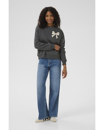 Sweat-shirt Kaffe en gris : devant