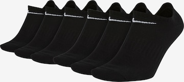 NIKE Athletic Socks in Black: front