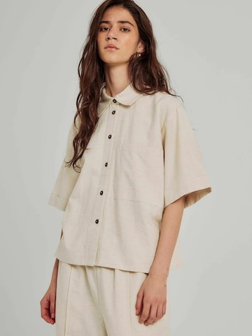 NORR Bluse 'Linea' i beige: forside