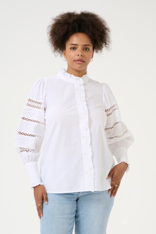 KAFFE CURVE Bluse 'KCWilla' in Weiß: Vorderseite