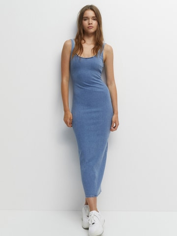 Pull&Bear Jurk in Blauw: voorkant