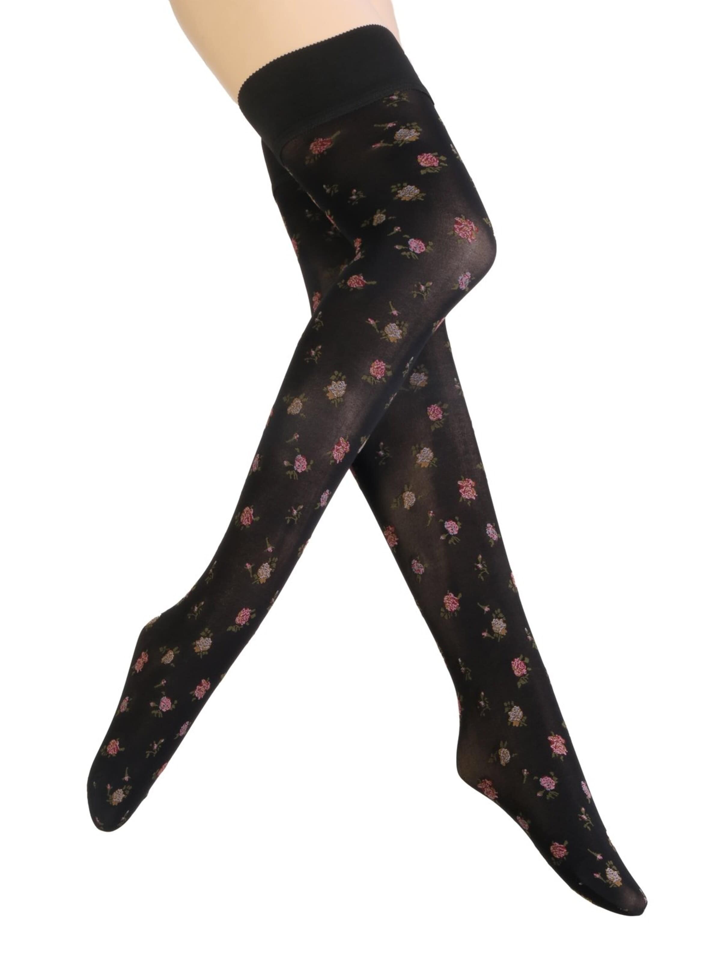 Sokisahtel - Calcetines 'MIMOSA 60DEN stay ups with a pattern' en rosa: frente
