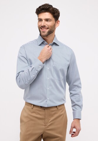 ETERNA Comfort fit Button Up Shirt in Blue: front