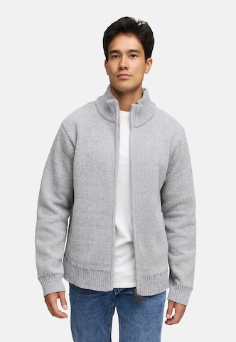INDICODE JEANS Knit cardigan ' INFilion ' in Grey: front