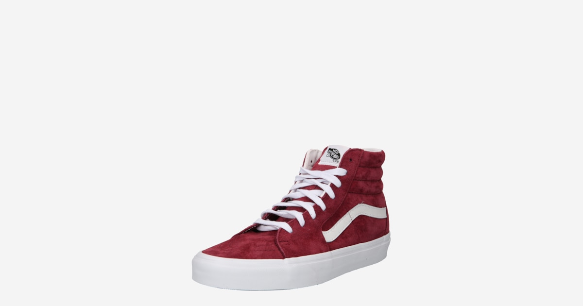 Solid red vans high tops hotsell