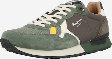 Pepe Jeans - Sapatilhas baixas 'BRIT ESSENCE' em verde: frente