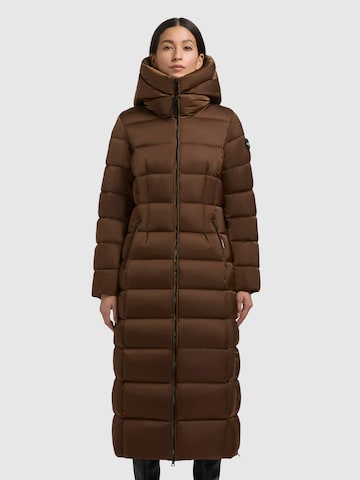 Manteau d’hiver 'Ginsa' khujo en marron : devant