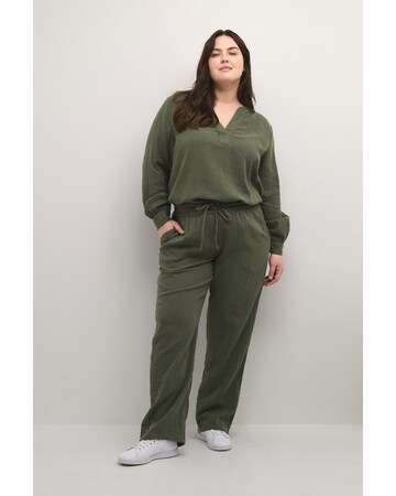 KAFFE CURVE Loosefit Broek 'Hella' in Groen