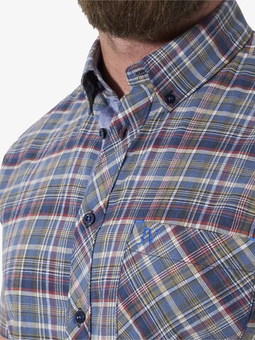 Jan Vanderstorm Comfort fit Button Up Shirt 'Ohldur' in Blue