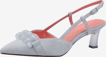 Escarpins à bride arrière Tamaris en bleu : devant