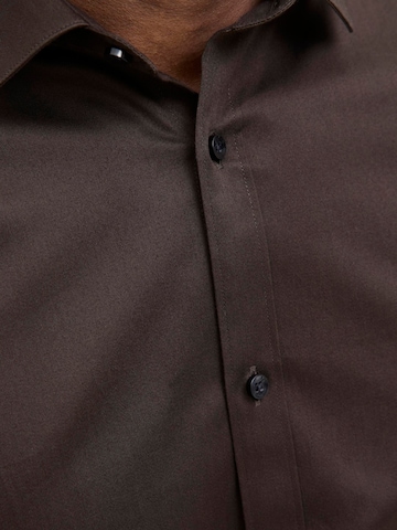 JACK & JONES Super Slim Fit Hemd in Braun