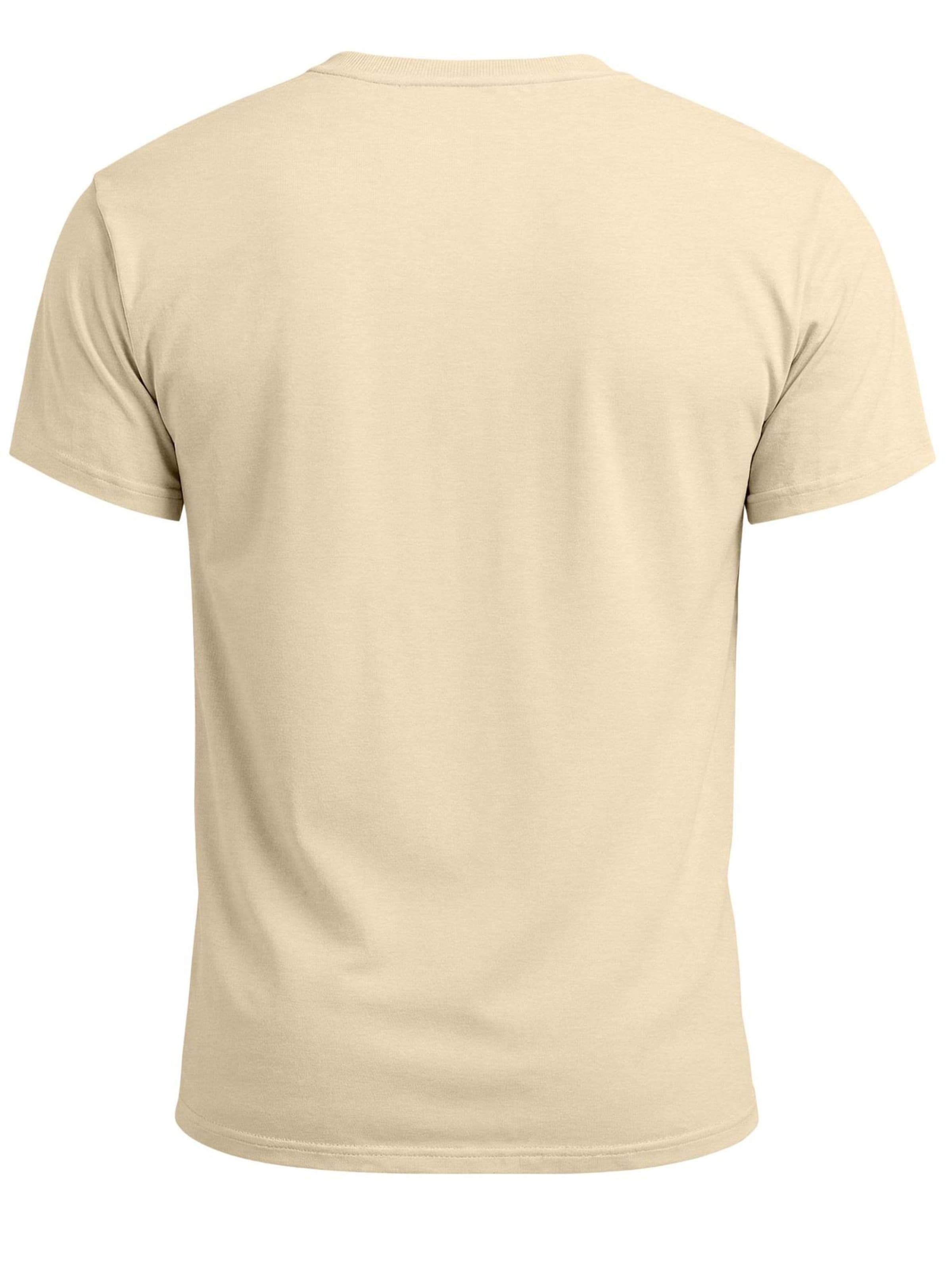 Neverless Shirt 'Polygon T-Rex' in Beige