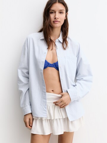 Pull&Bear Bluse in Blau: predná strana