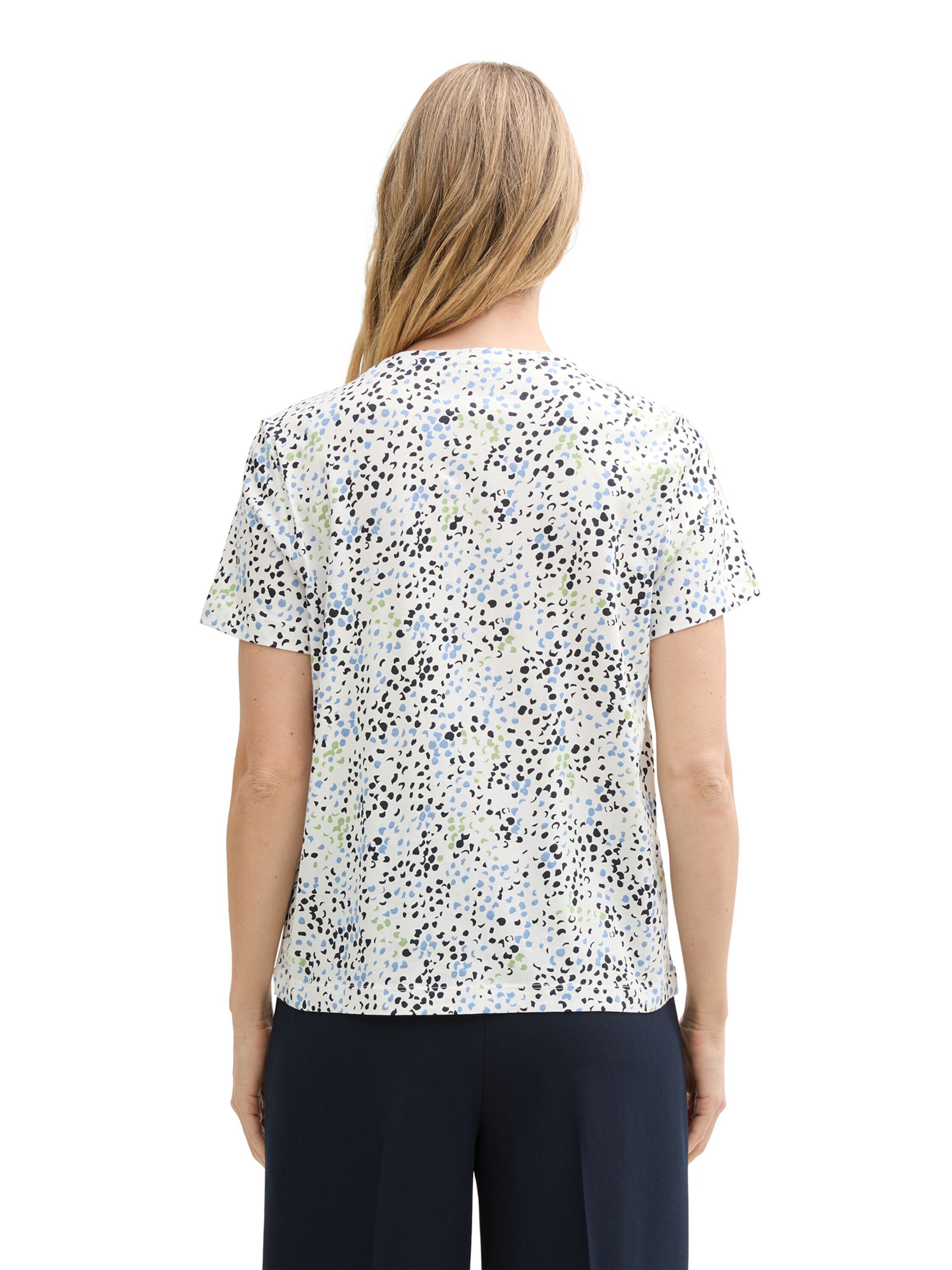 balta TOM TAILOR Marškinėliai