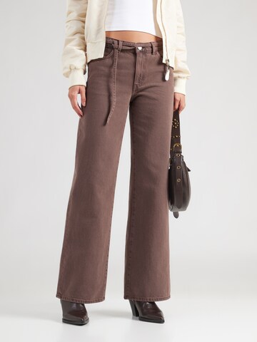 Lindex Wide leg Τζιν 'Johanna' σε καφέ: μπροστά