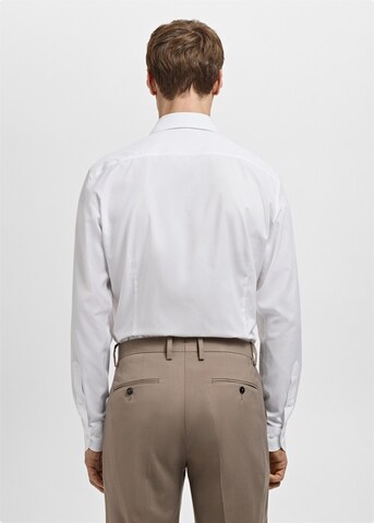 MANGO MAN Slim fit Button Up Shirt 'Emeritol' in White