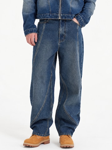 Ed Hardy Loosefit Jeans in Blau: Vorderseite