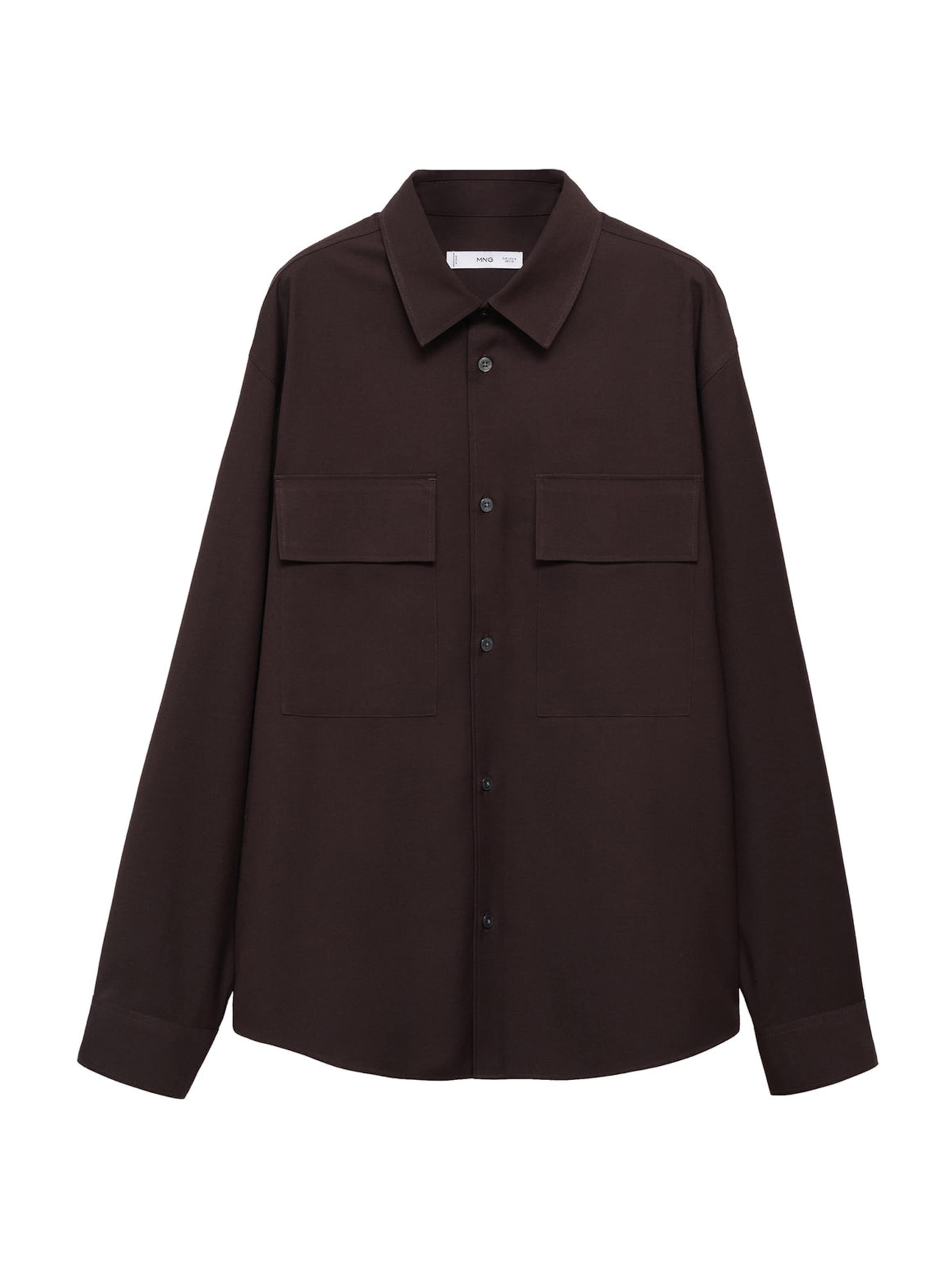 MANGO MAN Regularny krój Koszula 'Sergi' w kolorze brązowy: przód