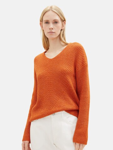 Pullover di TOM TAILOR in arancione: frontale