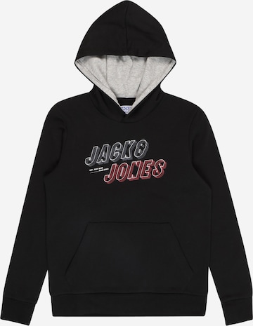 Jack & Jones Junior كنزة رياضية 'Friday' بلون أسود: الأمام