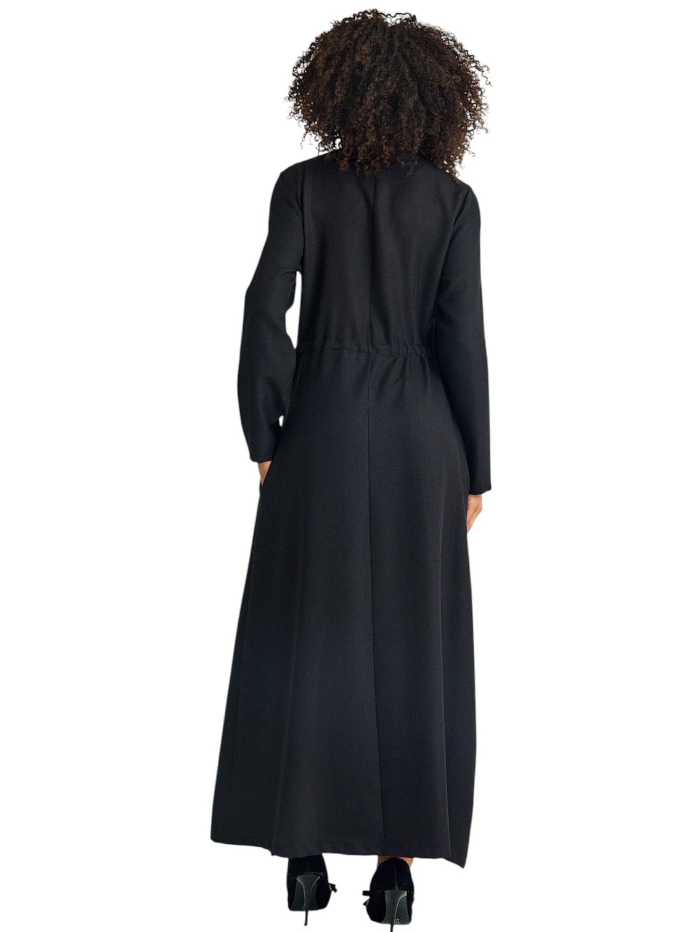 Robe 'Leila-Ferace' fashionshowcase en noir